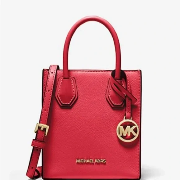 Michael Kors Red Mini Bag with Gold Accents - Picture 5 of 5